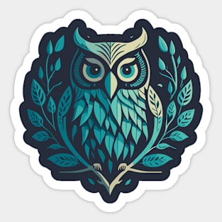 owl artwork Sticker